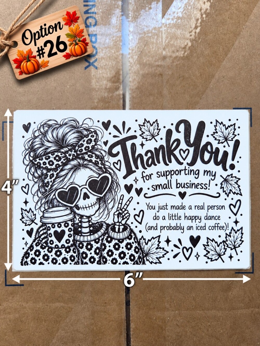 Large 4x6" Thermal Shipping Stickers - Design #26